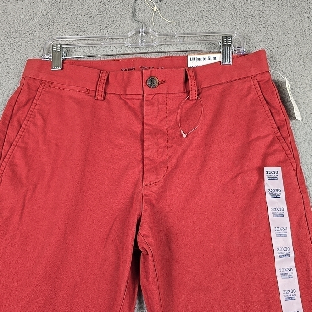 Old Navy Ultimate Slim Built In Flex Red Women's Pants Size 32 X 30 - Picture 3 of 16